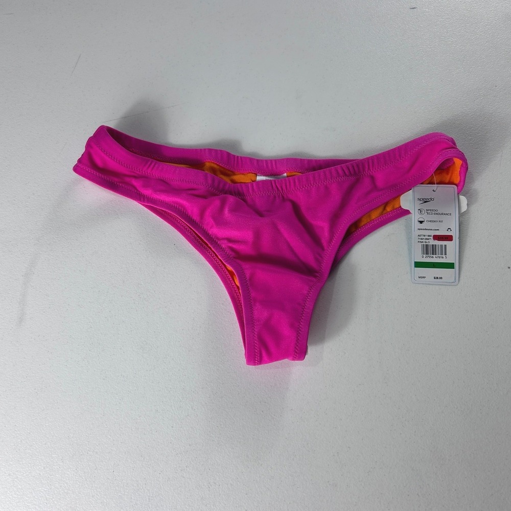 Speedo Bright Pink and Orange Bikini Bottom